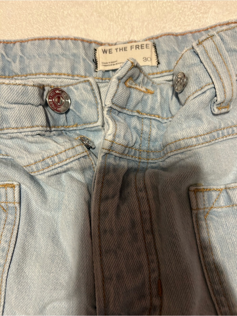 We the Free Palmer Cuffed Jeans in Daydream Blue - Picture 7 of 8